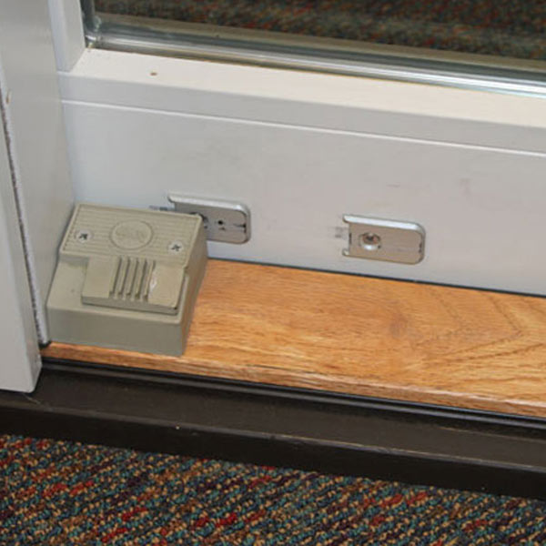 SECURITY FOOT BOLT FOR SLIDING DOOR, CHAMPAGNE - CHOOSE HANDING