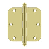 3-1/2" x 3-1/2" x 5/8" Radius Hinge, w/ Ball Tips
