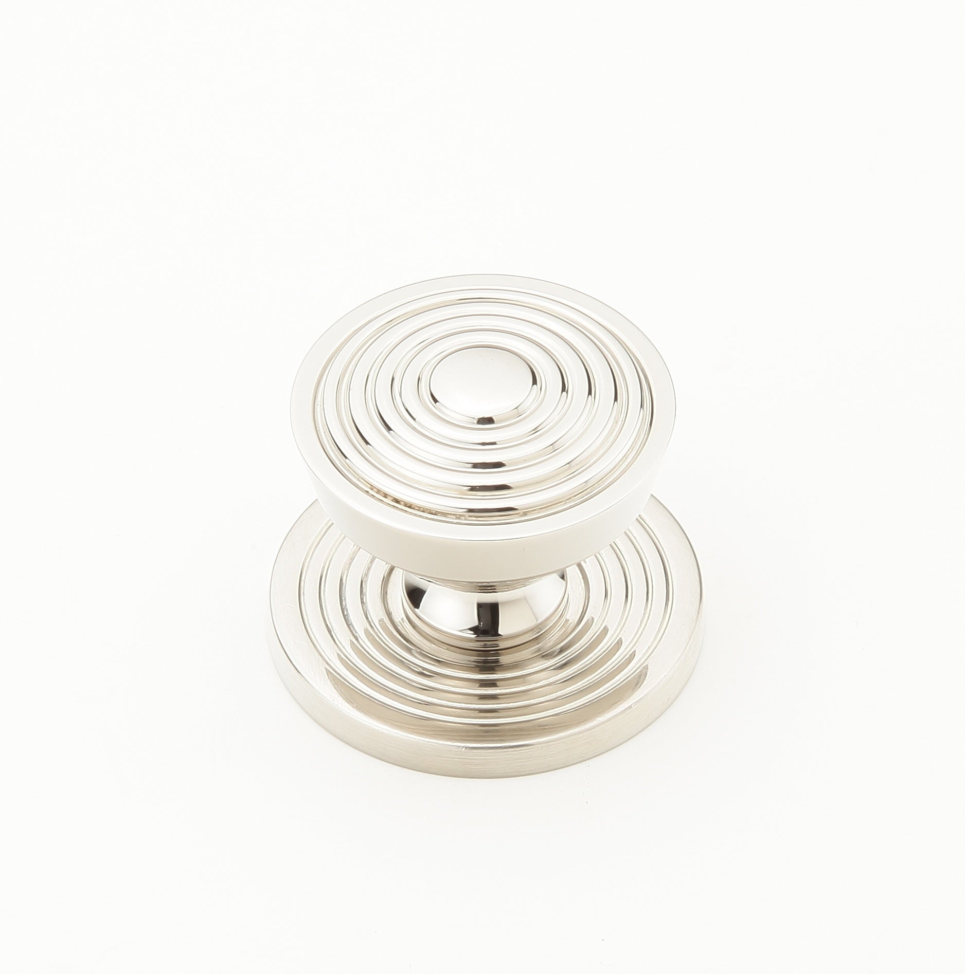 Schaub Sonata - Solid Brass Knob w/backplate - 1" dia..