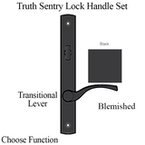 TRUTH SENTRY LOCK HANDLE SET, TRANSITIONAL, PAINTED OVER ZINC- BLACK - 97451040