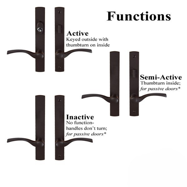 TRUTH SENTRY LOCK HANDLE SET, CONTEMPORARY, PAINTED OVER ZINC, BLACK - 97453040