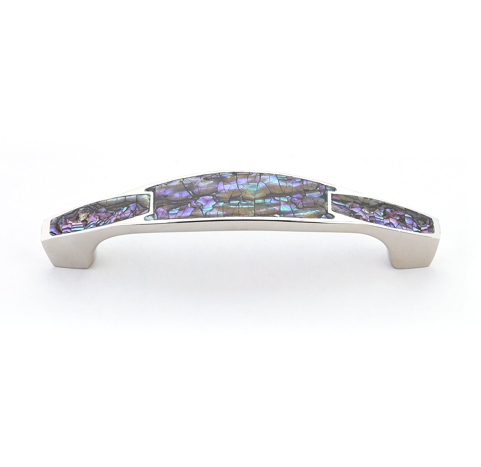 Schaub Imperial Shell - Polished Nickel Pull with Imperial Shell Inlay
