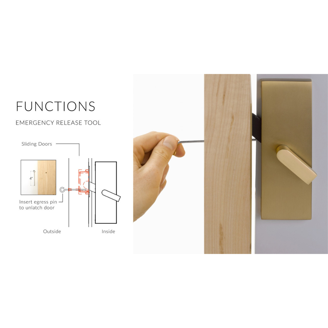 Emtek 222201 Modern Rectangular Barn Door Privacy Locks