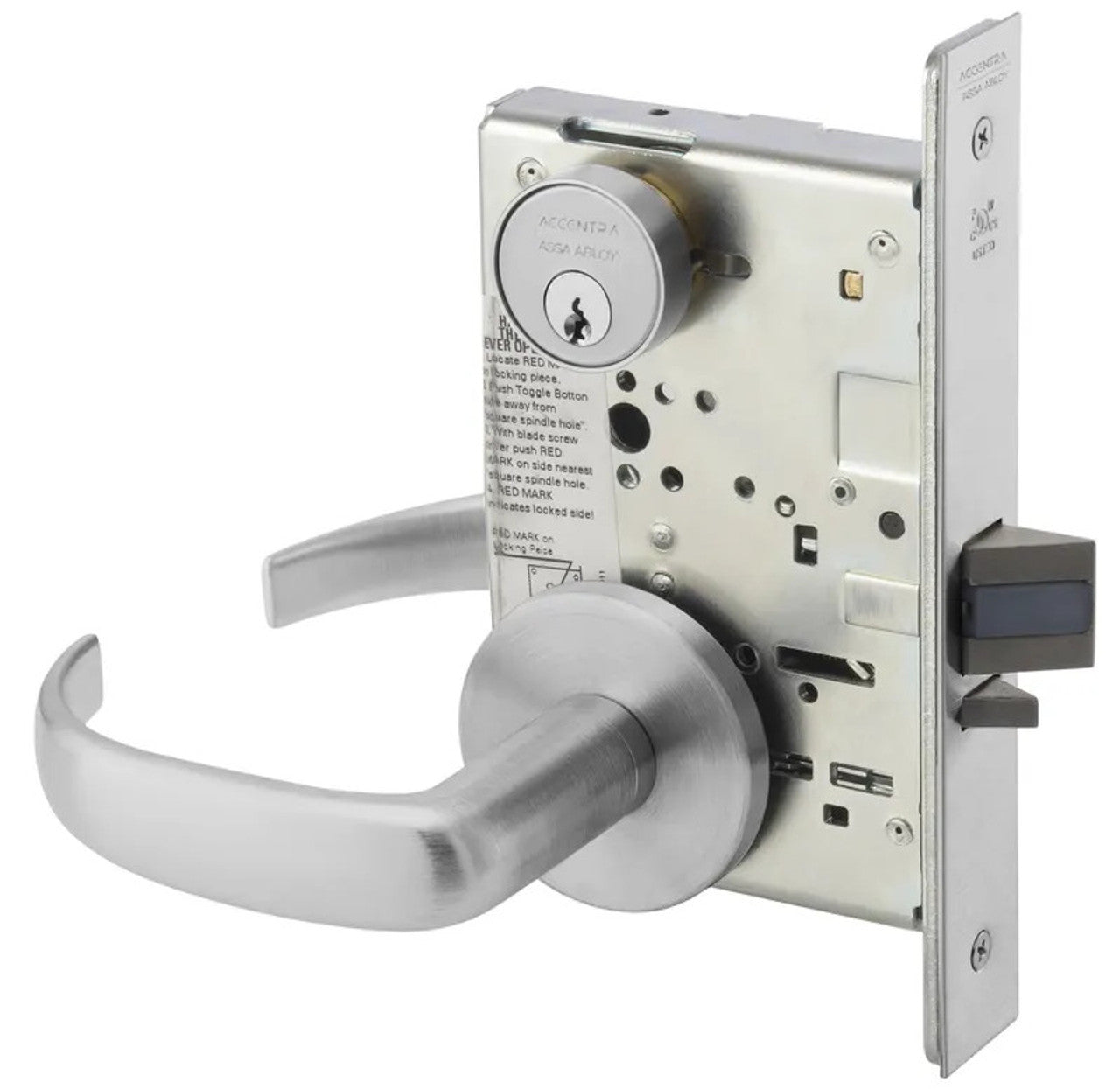 Accentra 8801FL Grade 1 Passage or Closet Mortise Lock, Pacific Beach Lever