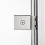 ALMHBN1 MINI HINGE FOR 1/4" GLASS SHOWER DOORS IN BRUSHED NICKEL FINISH