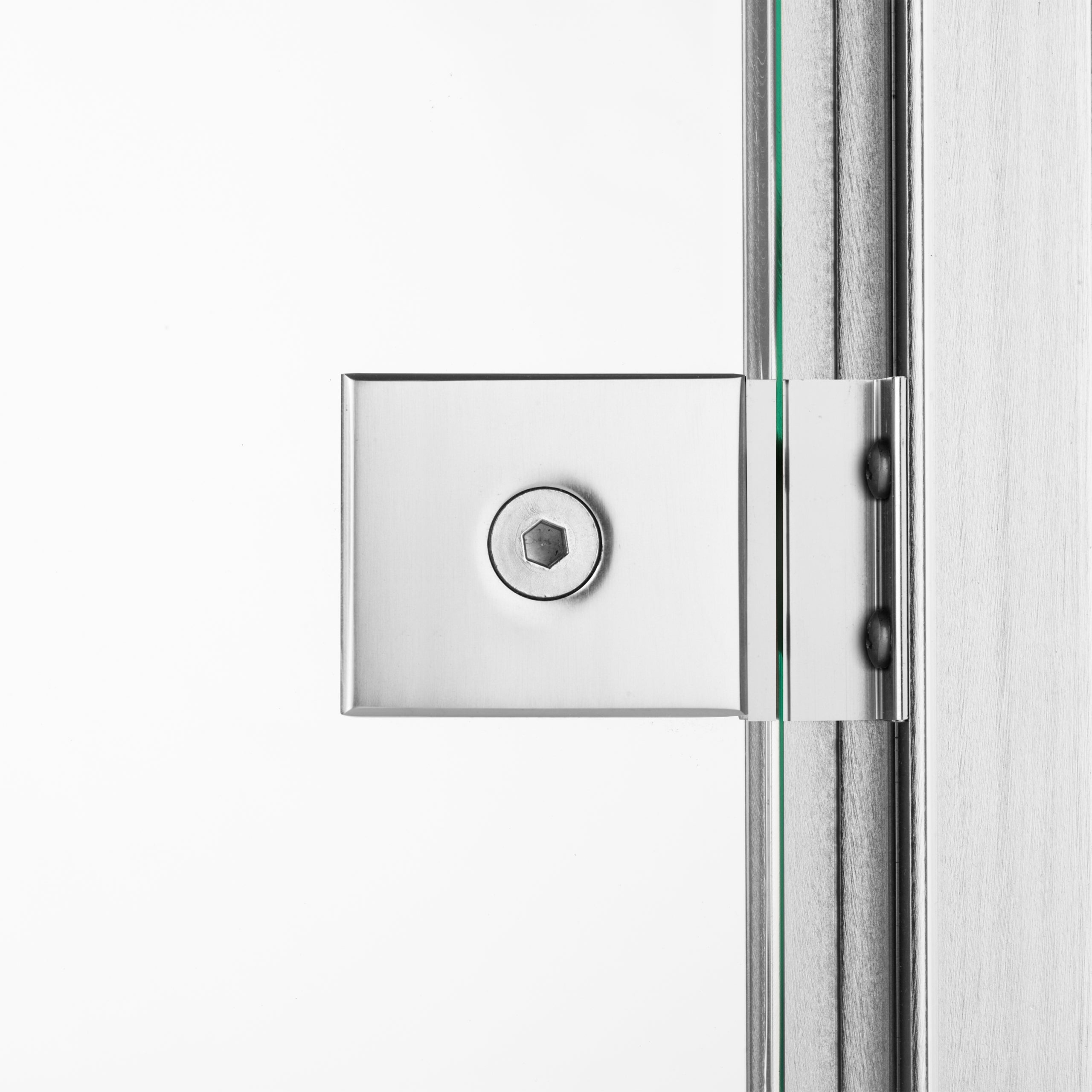 Mini Hinge for 1/4" Glass Shower Doors in Polished Chrome Finish