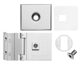 Mini Hinge for 1/4" Glass Shower Doors in Polished Chrome Finish