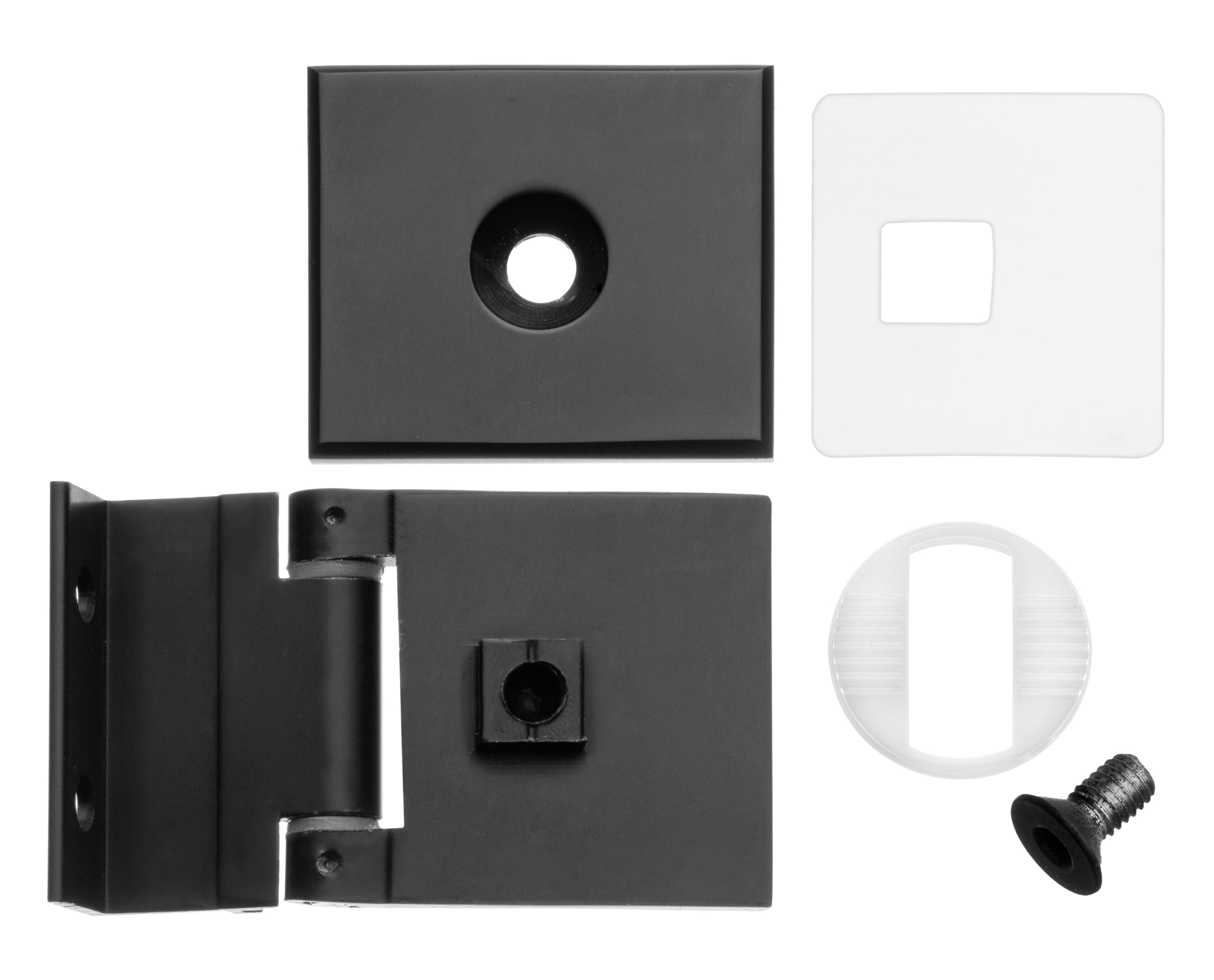 ALMHUS10B MINI HINGE FOR 1/4" GLASS SHOWER DOORS IN ANTIQUE BLACK FINISH