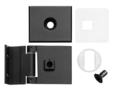 ALMHUS10B MINI HINGE FOR 1/4" GLASS SHOWER DOORS IN ANTIQUE BLACK FINISH