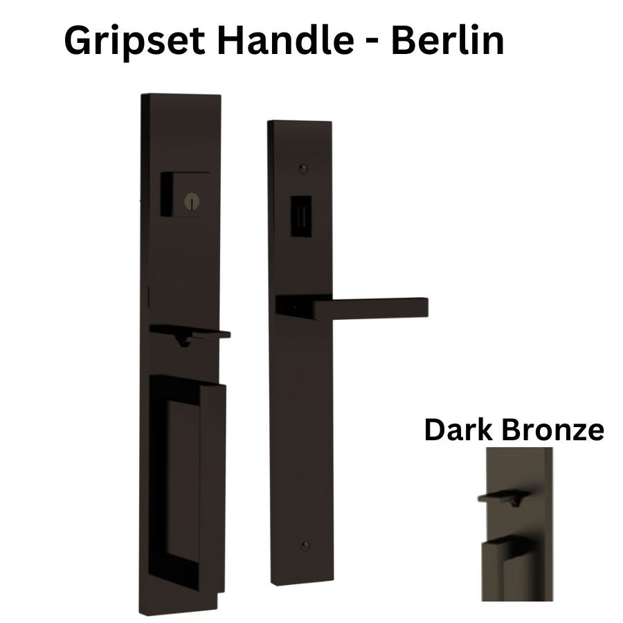 G-U / Ferco Active Berlin Zamac Gripset For Entry Doors - Dark Bronze