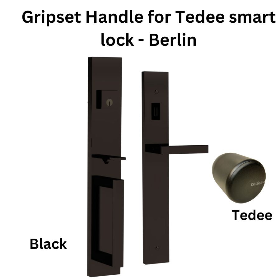 G-U / Ferco Berlin Zamac Grip set For Tedee smart lock - Black