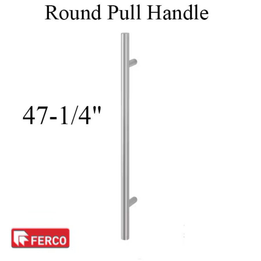 G-U FERCO ROUNDED 47-1/4" STRAIGHT PULL HANDLE - STAINLESS STEEL