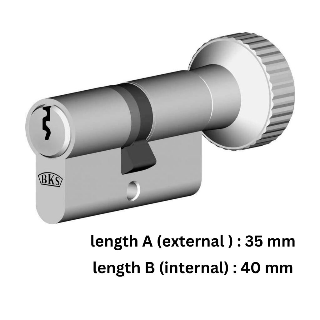 Ferco BKS Knob Cylinder Normal 8806N Size: Z35-K40 3 keys different