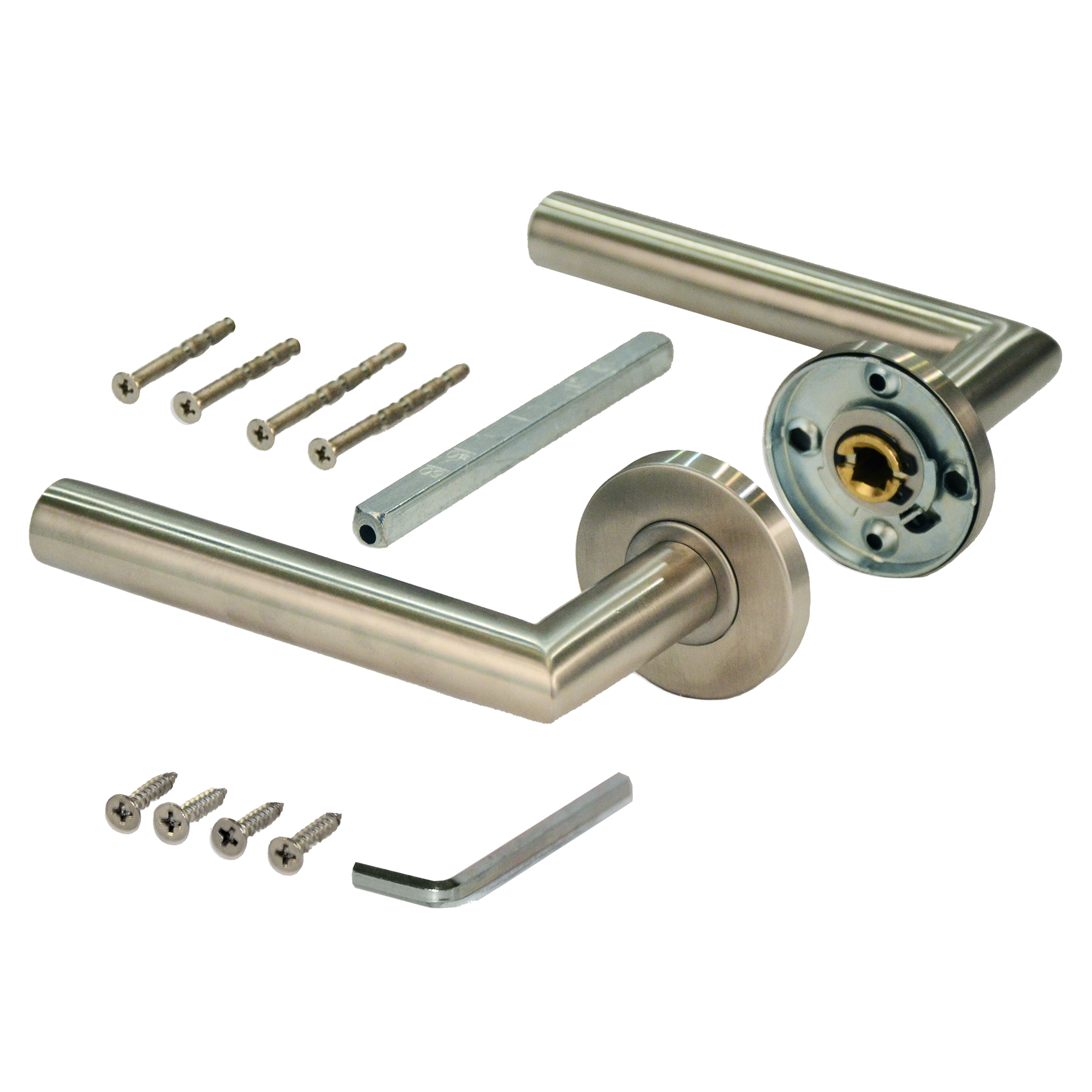 G-U / FERCO BELCANTO INTERIOR HANDLE SET, KEY OPERATED LOCKS - STAINLESS STEEL