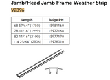 Integrity, CN 6-8 Parting Stop Weather Strip 81-1/8" *** Discontinued *** Replaced with V2396.