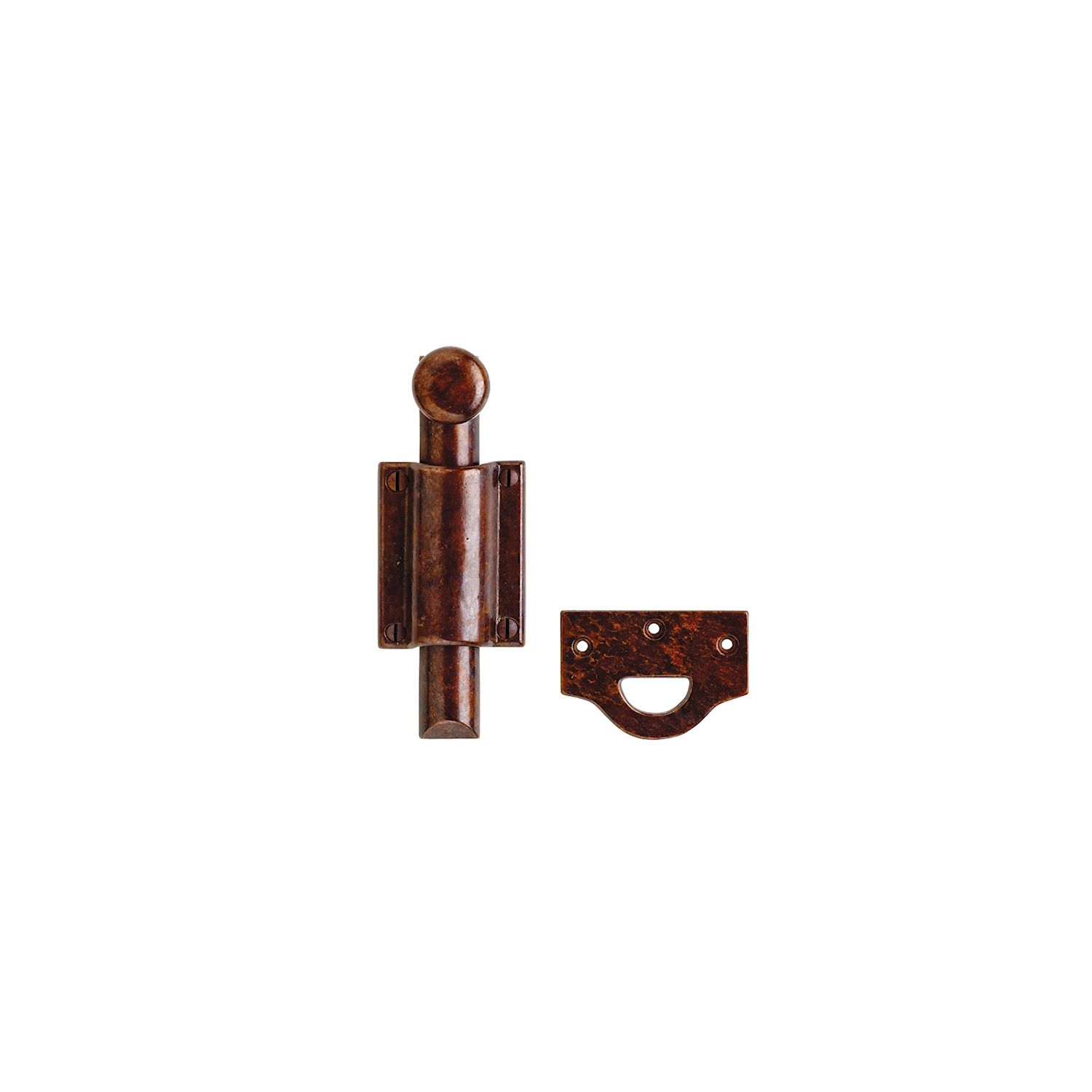 Dutch Door Bolt with Rectangular Mounting Brackets
