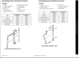 Elevate series, Sliding French Door handle, Interior Active Thumbturn, LHterior Active Thumbturn, LH