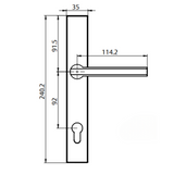 Interlock/Assa Abloy - SPUR SWING DOOR HANDLE SET INACTIVE 92MM- BLACK
