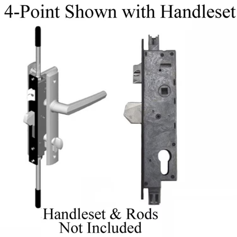 INTERLOCK LEVER COMPRESSION 24MM 2-4-POINT LOCK, 40/85, 1" DEADBOLT THROW, 1" ROD THROW