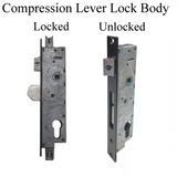 INTERLOCK LEVER COMPRESSION 24MM 2-4-POINT LOCK, 40/85, 1" DEADBOLT THROW, 1" ROD THROW