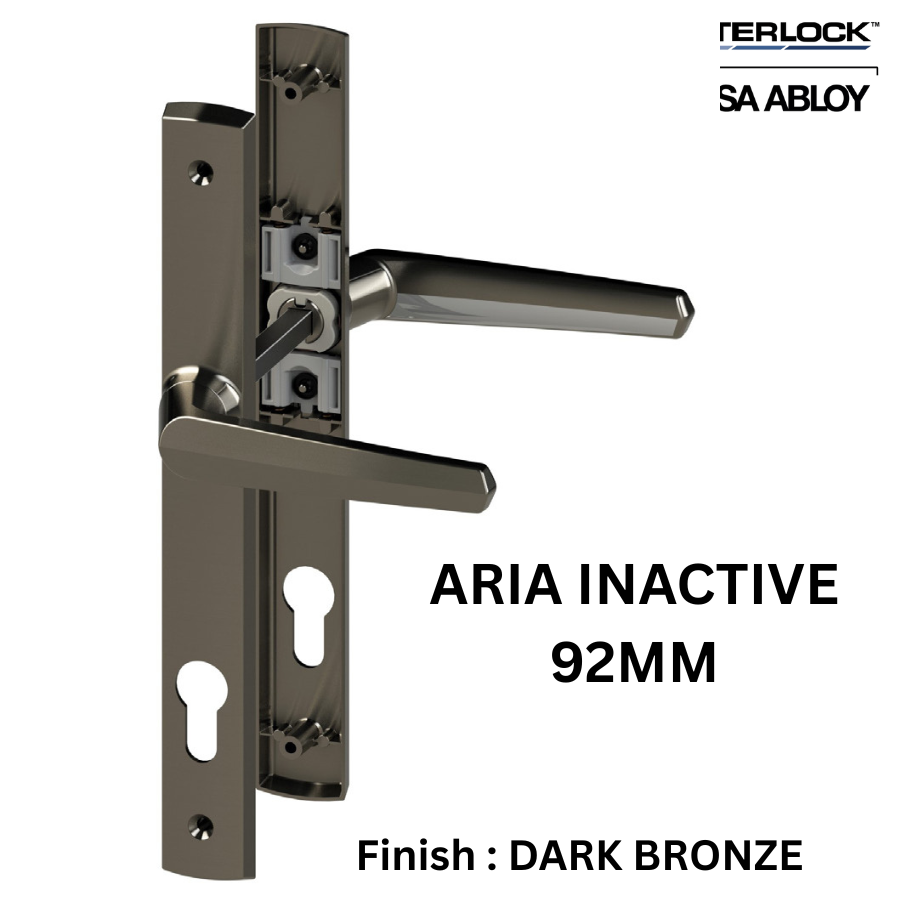 Interlock/Assa Abloy ARIA SWING DOOR HANDLE SET INACTIVE 92MM- DARK BRONZE