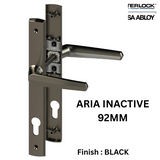 Interlock/Assa Abloy ARIA SWING DOOR HANDLE SET INACTIVE 92MM- BLACK