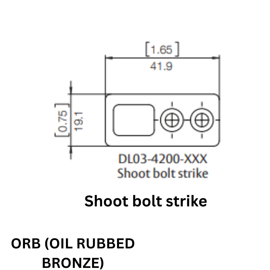 Interlock/Assa Abloy - Shoot bolt strike , ORB (OIL RUBBED BRONZE)