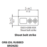 Interlock/Assa Abloy - Shoot bolt strike , ORB (OIL RUBBED BRONZE)