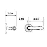 EAB1171LUS10B Rockwell Premium Half Dummy Bourne Lever in Antique Black – Left Hand