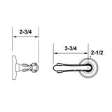 EAB1171RUS10B Rockwell Premium Half Dummy Bourne Lever in Antique Black – Right hand
