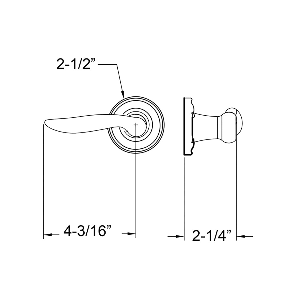 EAD1171LUS15 Rockwell Premium Half Dummy Delta Lever in Brushed Nickel – Left Hand