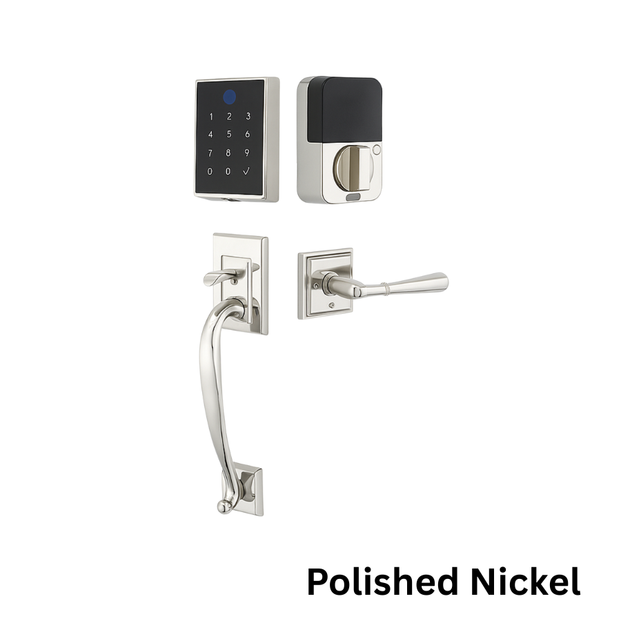 Emtek EMP20205 EMPowered Motorized Touchscreen Keypad Entry Set with Franklin Grip