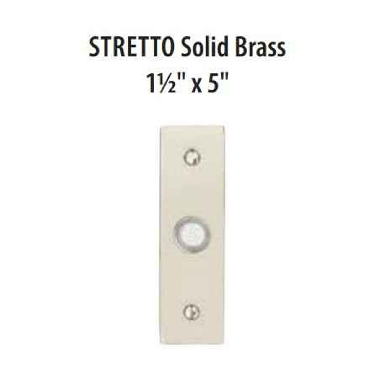 Emtek 2440 Doorbell Button with 11/2" x 5" Rosette STRETTO Plate