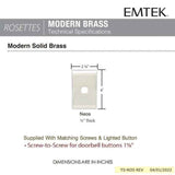 Emtek 2460 Brass Neos Door Bell Cover