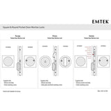 Emtek 2175 Privacy Pocket Door Mortise Lock