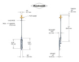 SFFB3AL Rockwell Flush Bolt in Aluminum finish – 1/4″ Backset, 12″ Rod