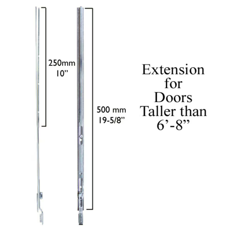 SHOOTBOLT 500MM EXTENSION FOR DOORS TALLER THAN 6 FOOT 8 INCHES