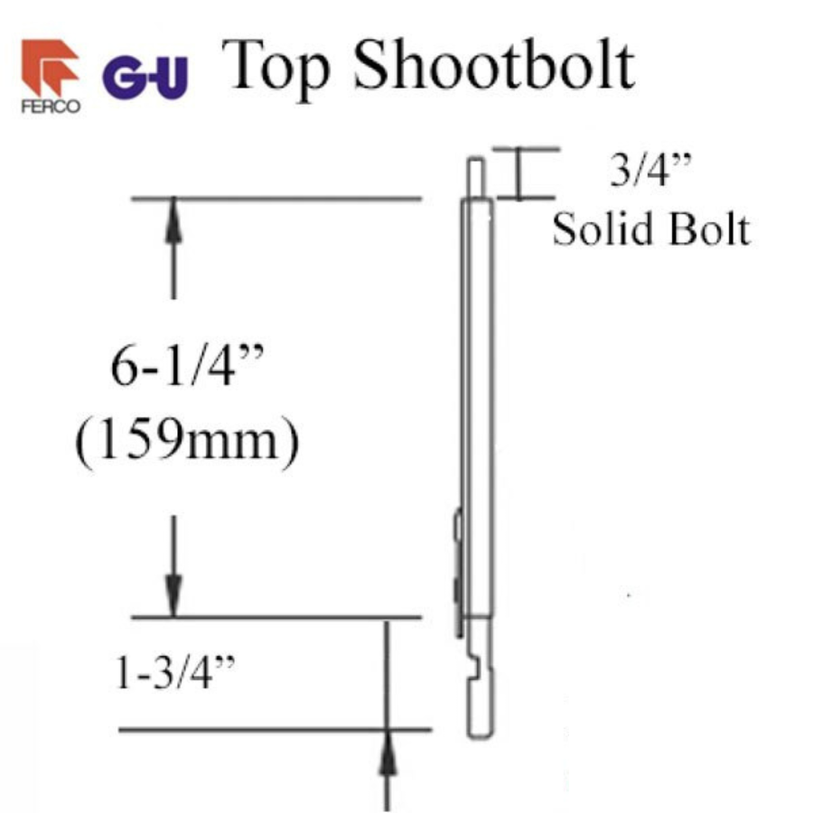 SECURY EUROPA REVERSING GEAR, TOP SHOOTBOLT - STAINLESS STEEL