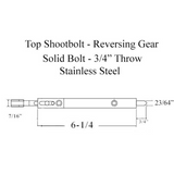 SECURY EUROPA REVERSING GEAR, TOP SHOOTBOLT - STAINLESS STEEL