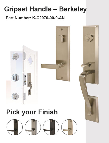 ACTIVE BERKELEY GRIPSET FOR ENTRY DOORS - CHOOSE FINISH – Golden