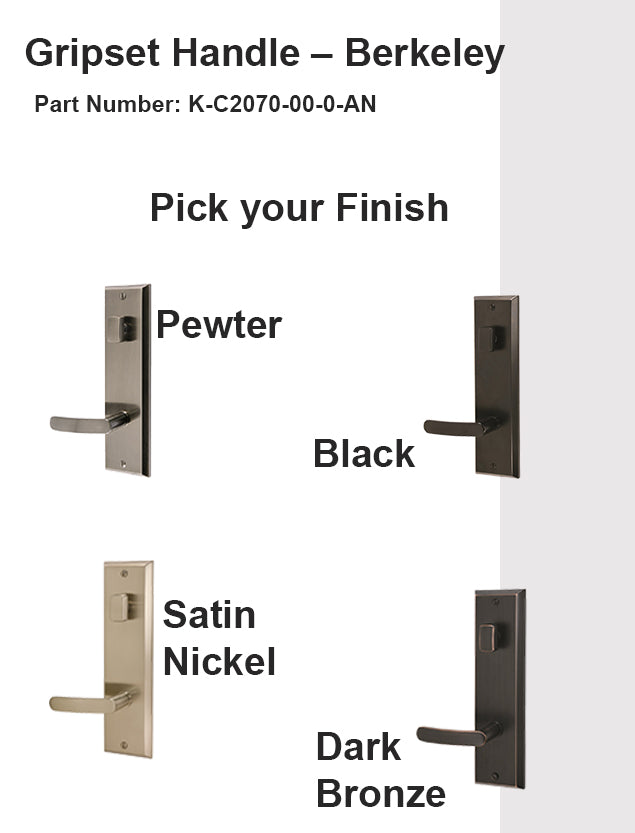 ACTIVE BERKELEY GRIPSET FOR ENTRY DOORS - CHOOSE FINISH
