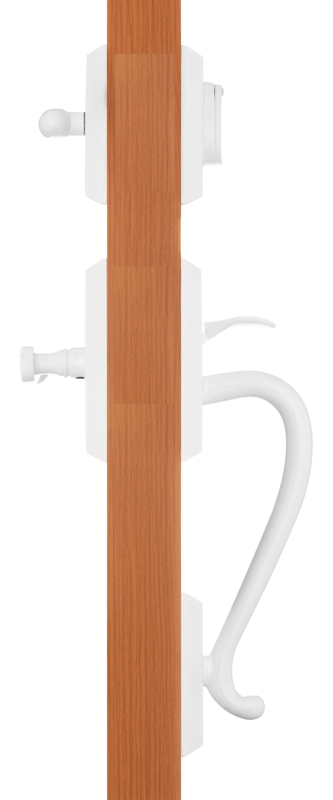 H300MPMWH Rockwell Premium Savoy Multipoint Lock Handleset with Classic Wave Lever in White Finish