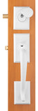 H300MPMWH Rockwell Premium Savoy Multipoint Lock Handleset with Classic Wave Lever in White Finish