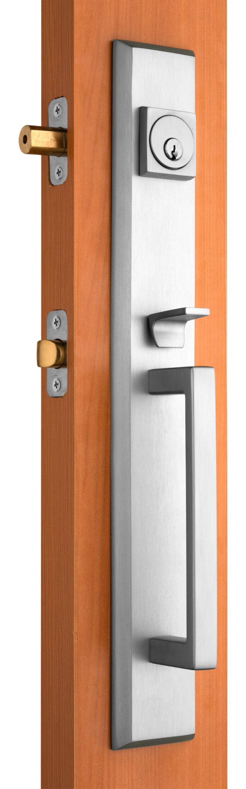 Multipoint Lock Handle Set – Delta Lever – Brushed Nickel