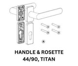 G-U FERCO DELIO INT/EXT HANDLE & ROSET. 44/90, TITAN
