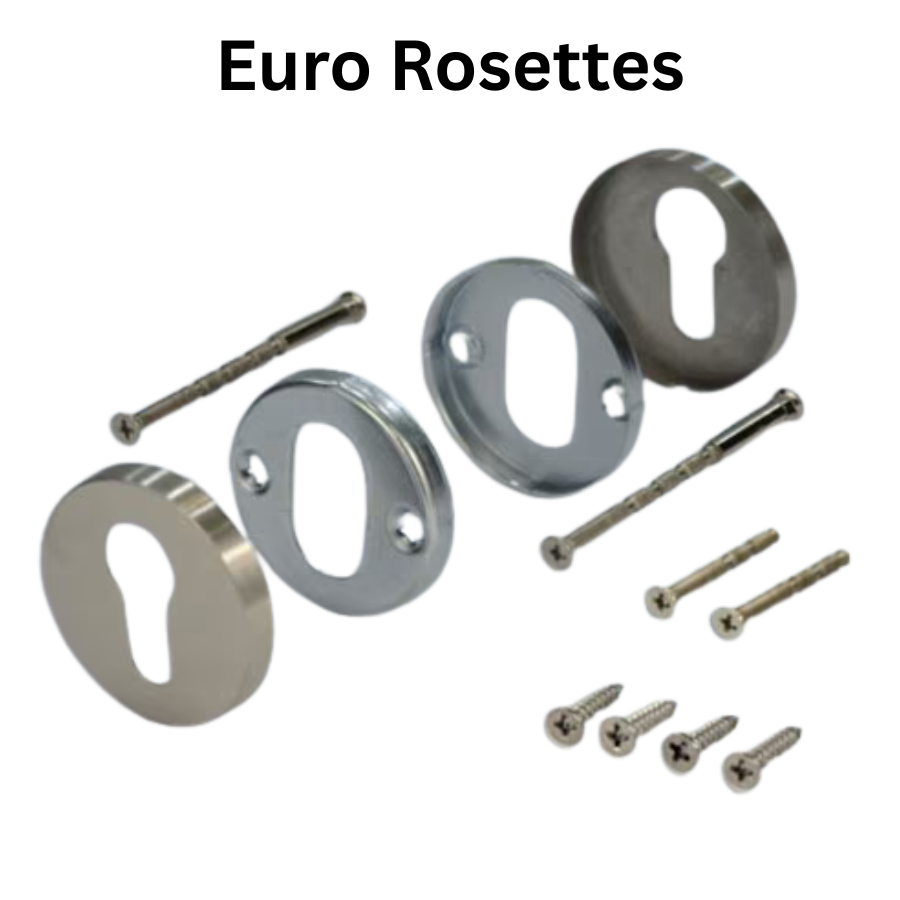 ROUND ROSETTES FOR PROFILE CYLINDER, 1-3/4 OR 2-1/4 DOORS