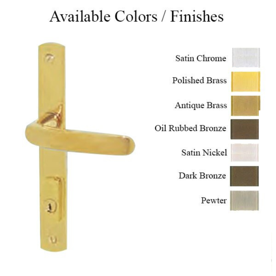 G-U ALLEGRO HANDLE & 30MM PLATE, ACTIVE, KEY & THUMBTURN (HANDLE ABOVE CYLINDER) CHOOSE COLOR