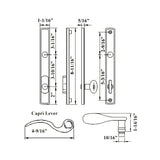 G-U CAPRI HANDLE AND 30 MM PLATE SERIES, BRASS, ACTIVE, POLISHED BRASS