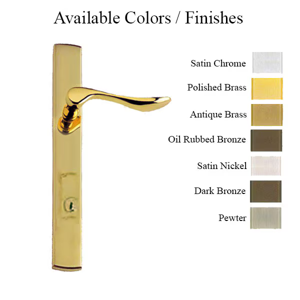G-U VENICE HANDLE & 30MM PLATE, ACTIVE, KEY & THUMBTURN (HANDLE ABOVE CYLINDER) CHOOSE COLOR