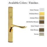 G-U VENICE HANDLE & 30MM PLATE, ACTIVE, KEY & THUMBTURN (HANDLE BELOW CYLINDER) CHOOSE COLOR